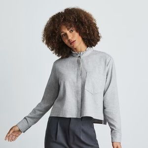 Everlane The Organic Cotton Ruffle Flannel Top